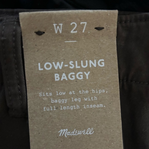 Madewell- Women’s Low-Slung Baggy Pants - Picture 2 of 3